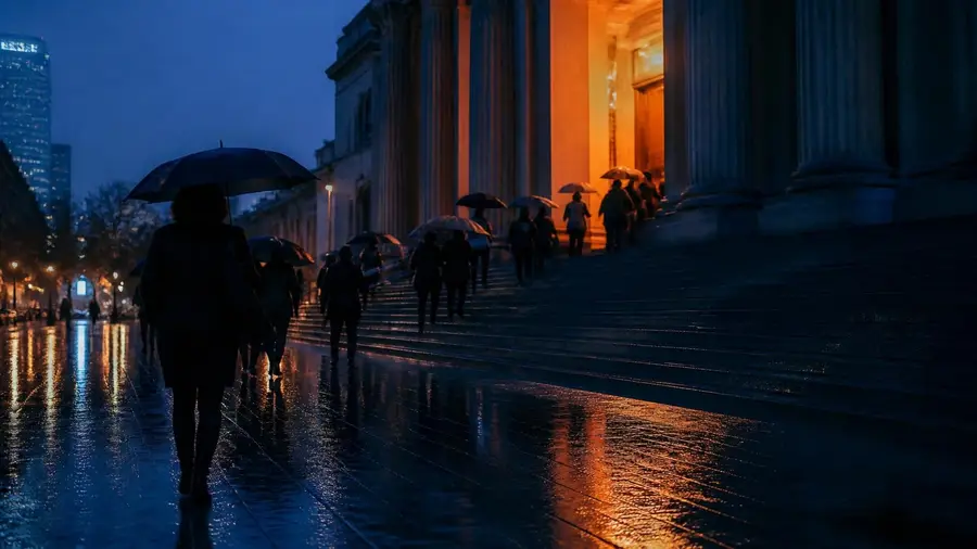 A rainy afternoon in each of the sixteen cities